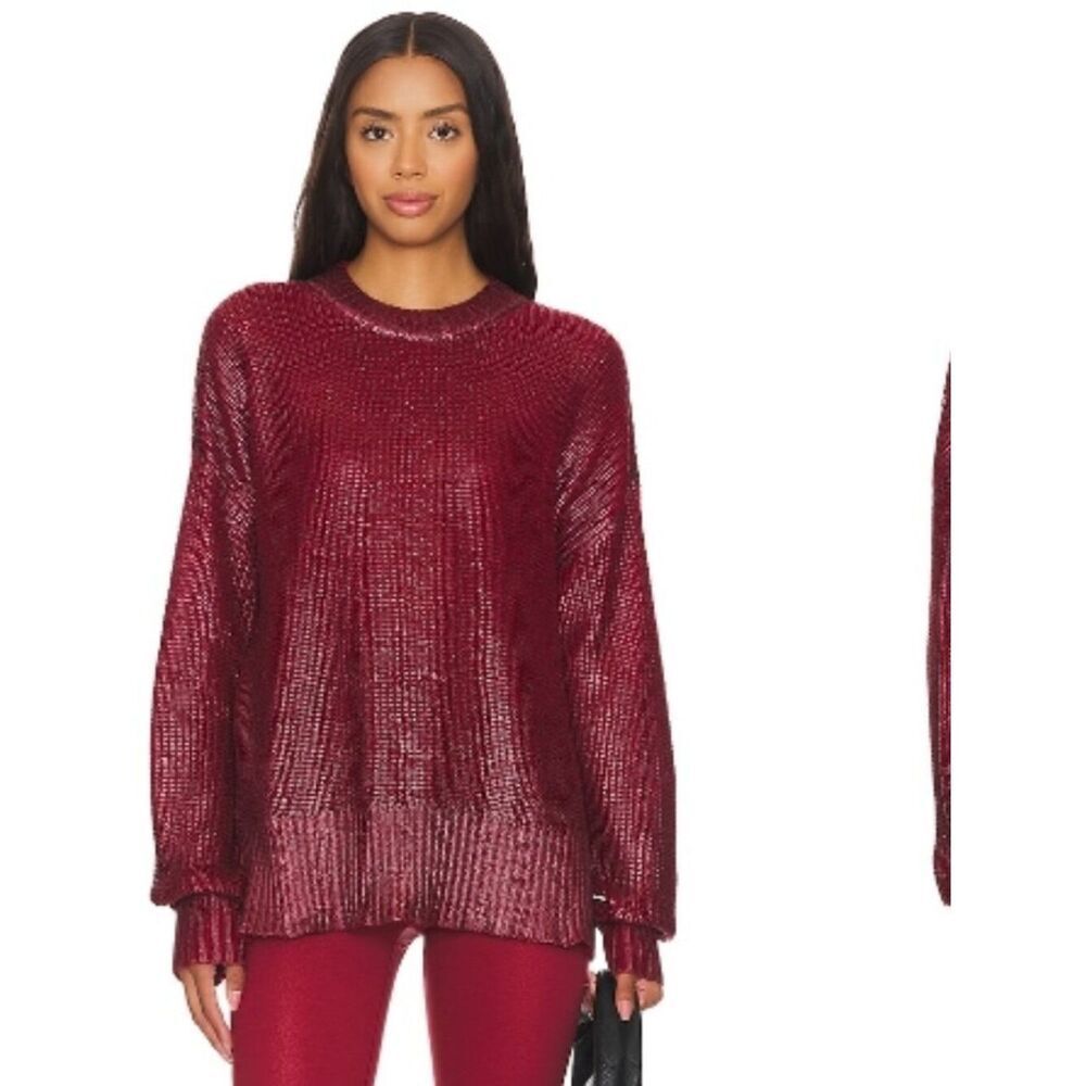 Like New! BEACH RIOT Callie Sweater in Merlot Shine in Size L